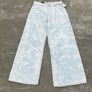 Levi's Light Blue Tie-Dye Wide Leg Jeans
